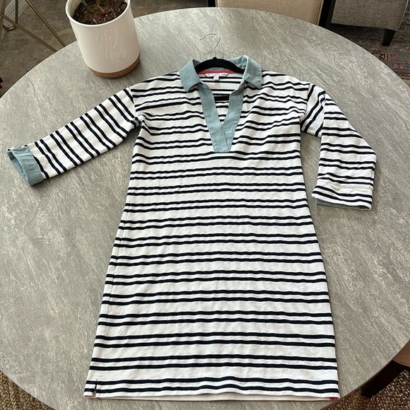 Southern Tide Navy & White Chambray Detail Collar & Cuff XS - Picture 4 of 10